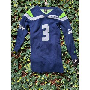 Seattle Seahawks  Russell Wilson NFL Jersey Sweater Dress Size M NWT